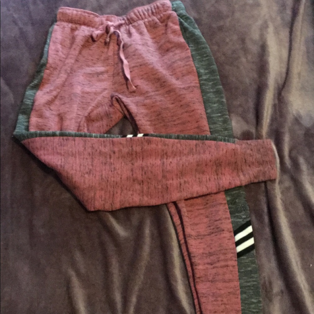 Pink and gray joggers